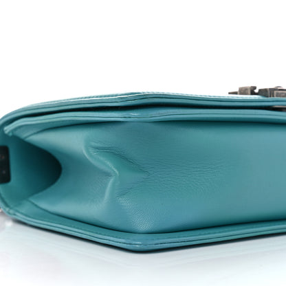Chanel Calfskin Quilted Medium Boy Flap Turquoise 9 of 12