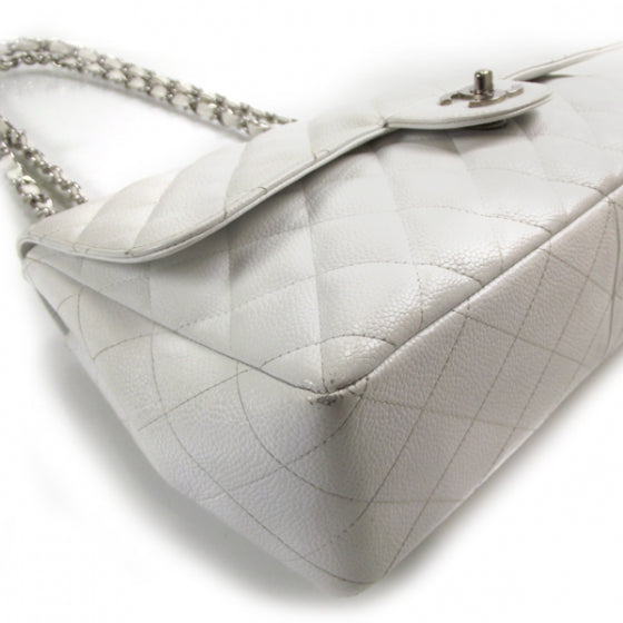 Caviar Jumbo Flap White