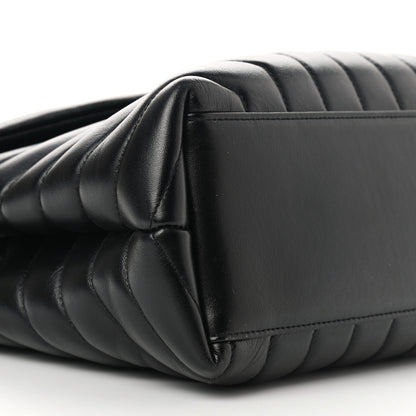 Saint Laurent Calfskin Y Quilted Monogram Medium Loulou Chain Satchel Black 11 of 12