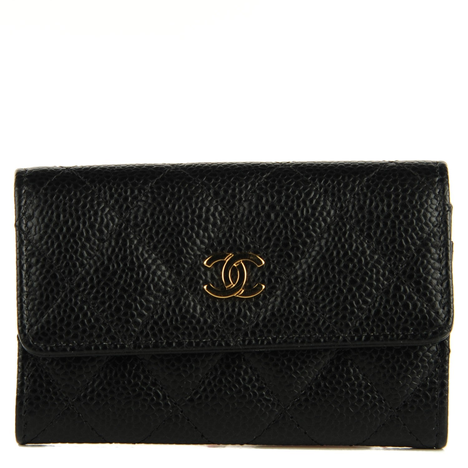 Chanel Caviar Quilted Flap Card Holder Black 1 of 8