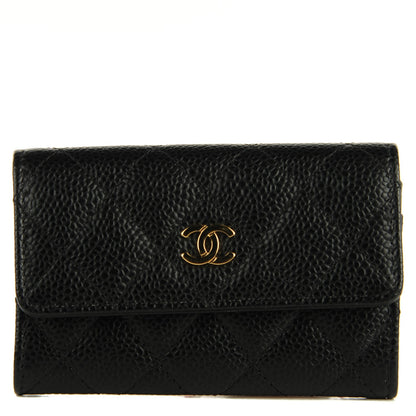 Chanel Caviar Quilted Flap Card Holder Black 1 of 8
