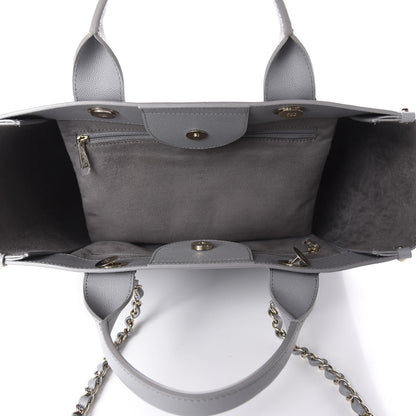 Chanel Caviar Studded Small Deauville Tote Grey 6 of 12