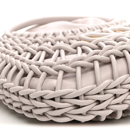 Valentino Garavani Lambskin Vlogo Macrame Tote Lilac Ash 8 of 9