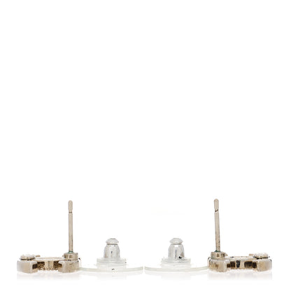 Chanel Crystal CC Earrings Silver 3 of 5