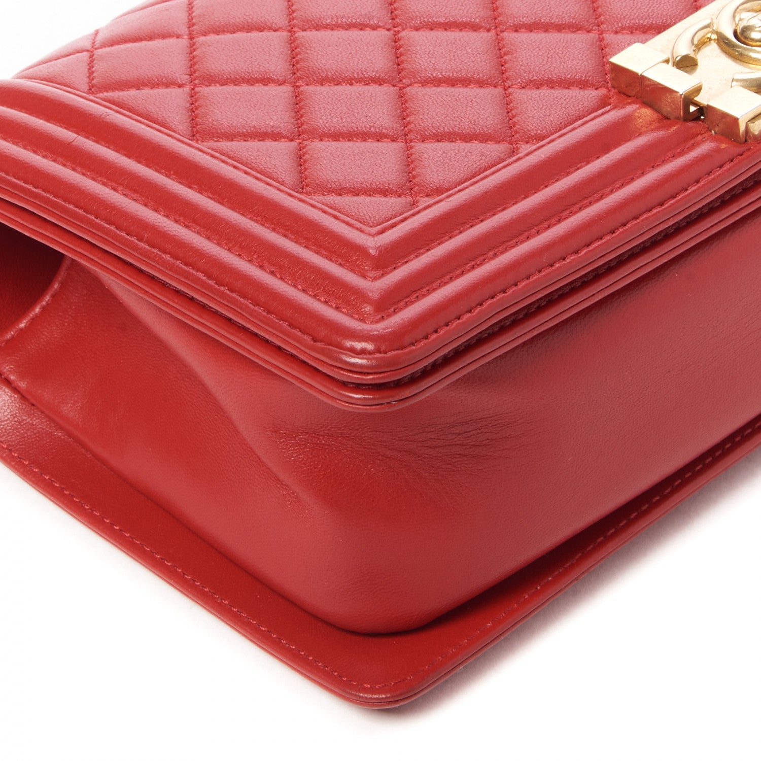 Chanel Lambskin Quilted Medium Boy Flap Red 6 of 9