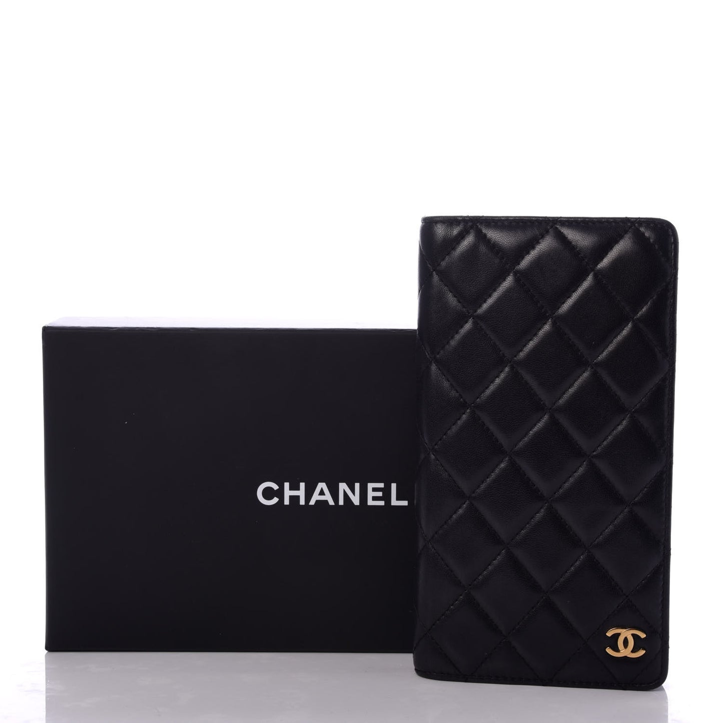 Lambskin Quilted Medium Agenda Cover Black