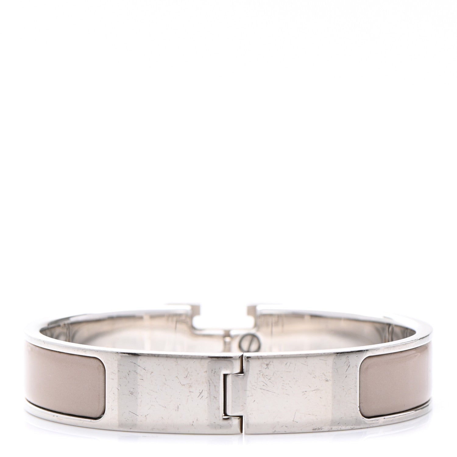 Hermes Enamel Narrow Clic Clac H Bracelet PM Marron Glace 3 of 5