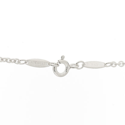 Tiffany Sterling Silver Cultured Pearl 9.5-11.5mm Elsa Peretti Open Heart Lariat Necklace 5 of 5