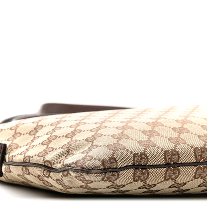 Gucci GG Supreme Monogram Medium Flat Messenger Bag Dark Brown 9 of 12