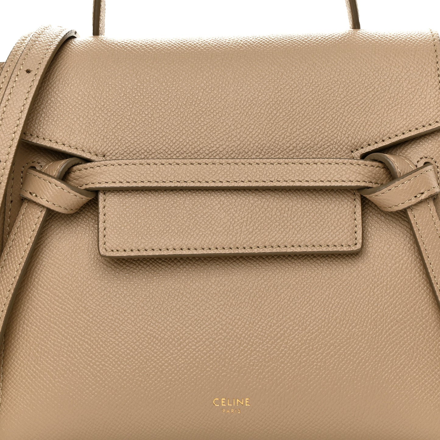 Grained Calfskin Nano Belt Bag Light Taupe