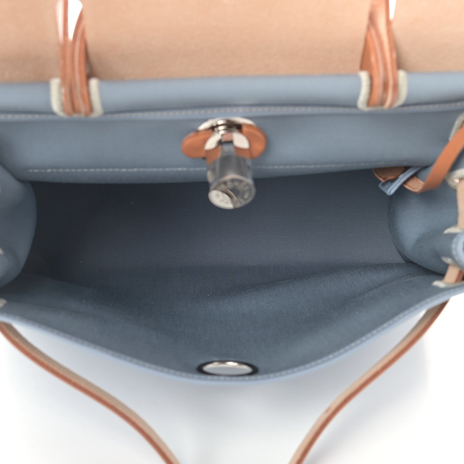 Hermes Military Toile Vache Hunter Herbag Zip PM 31 Bleu Lin 6 of 10