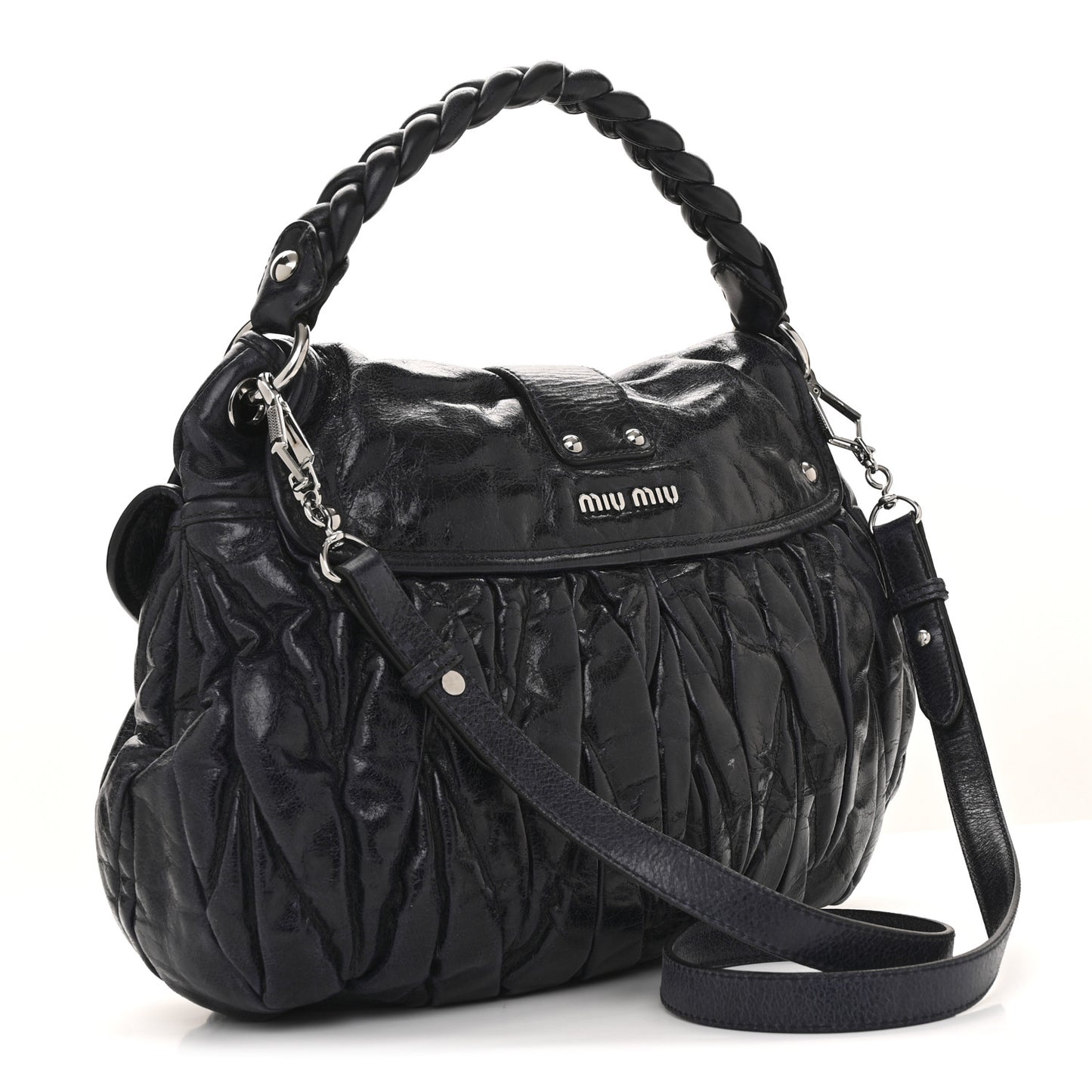 Nappa Matelasse Lux Coffer Hobo Bluette