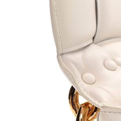 Bottega Veneta Lambskin Maxi Intreccio Padded Chain Cassette Crossbody Bag White 12 of 15