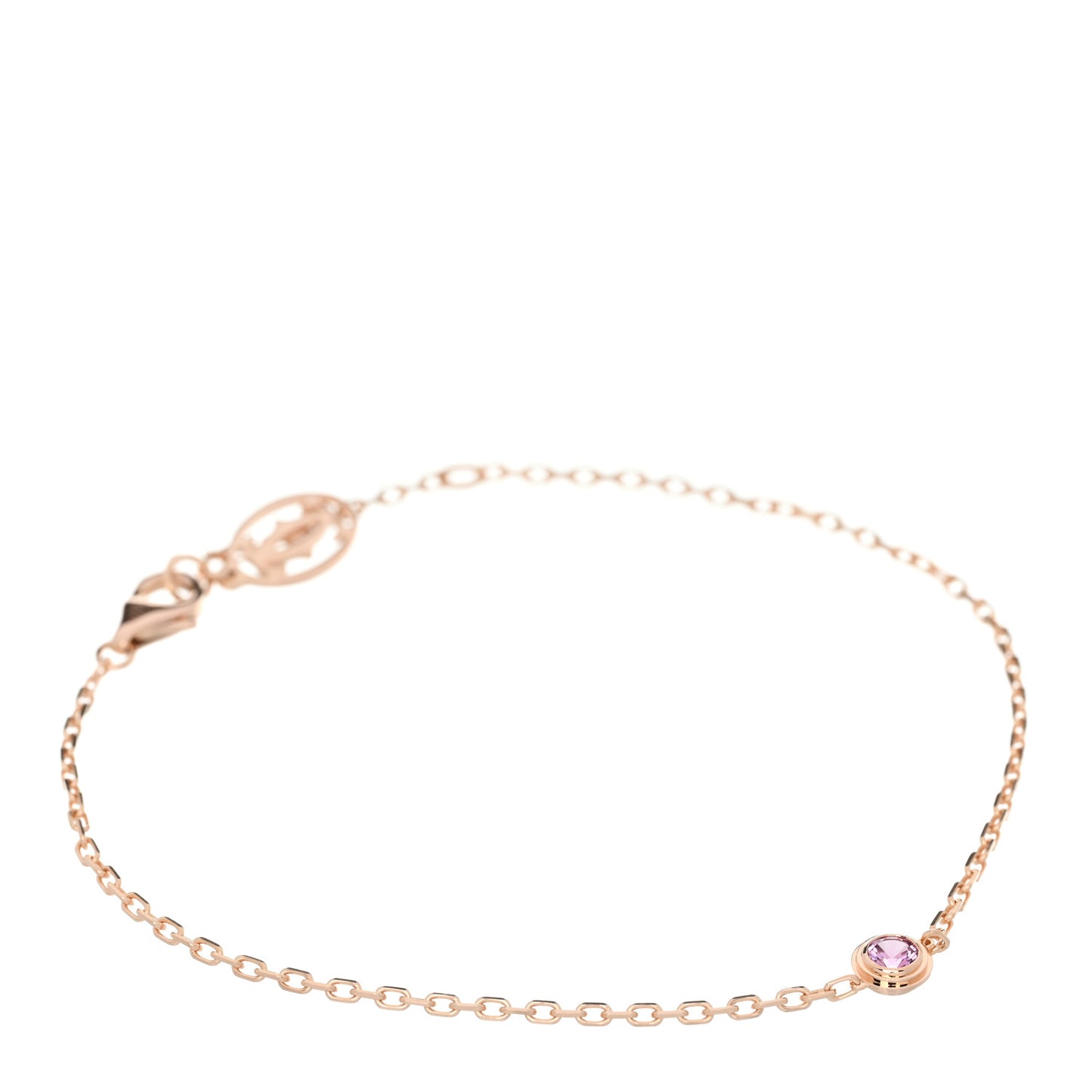 18K Pink Gold Pink Sapphire D'Amour Bracelet