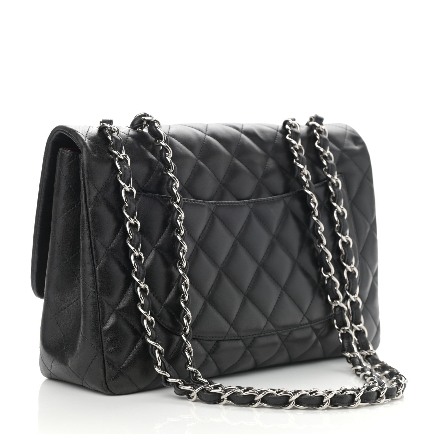 Chanel Lambskin Quilted Jumbo Single Flap Black 2 of 10