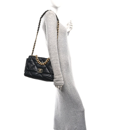Chanel Lambskin Quilted Large Chanel 19 Flap Black 2 of 10
