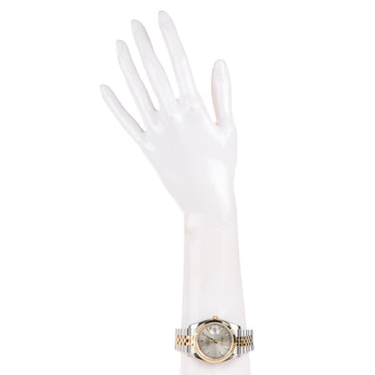 Rolex Stainless Steel 18K Yellow Gold 36mm Oyster Perpetual Datejust Watch Silver 116233 2 of 7
