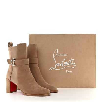 Christian Louboutin Suede CL Chelsea 70 Booty 36.5 Roca 8 of 8
