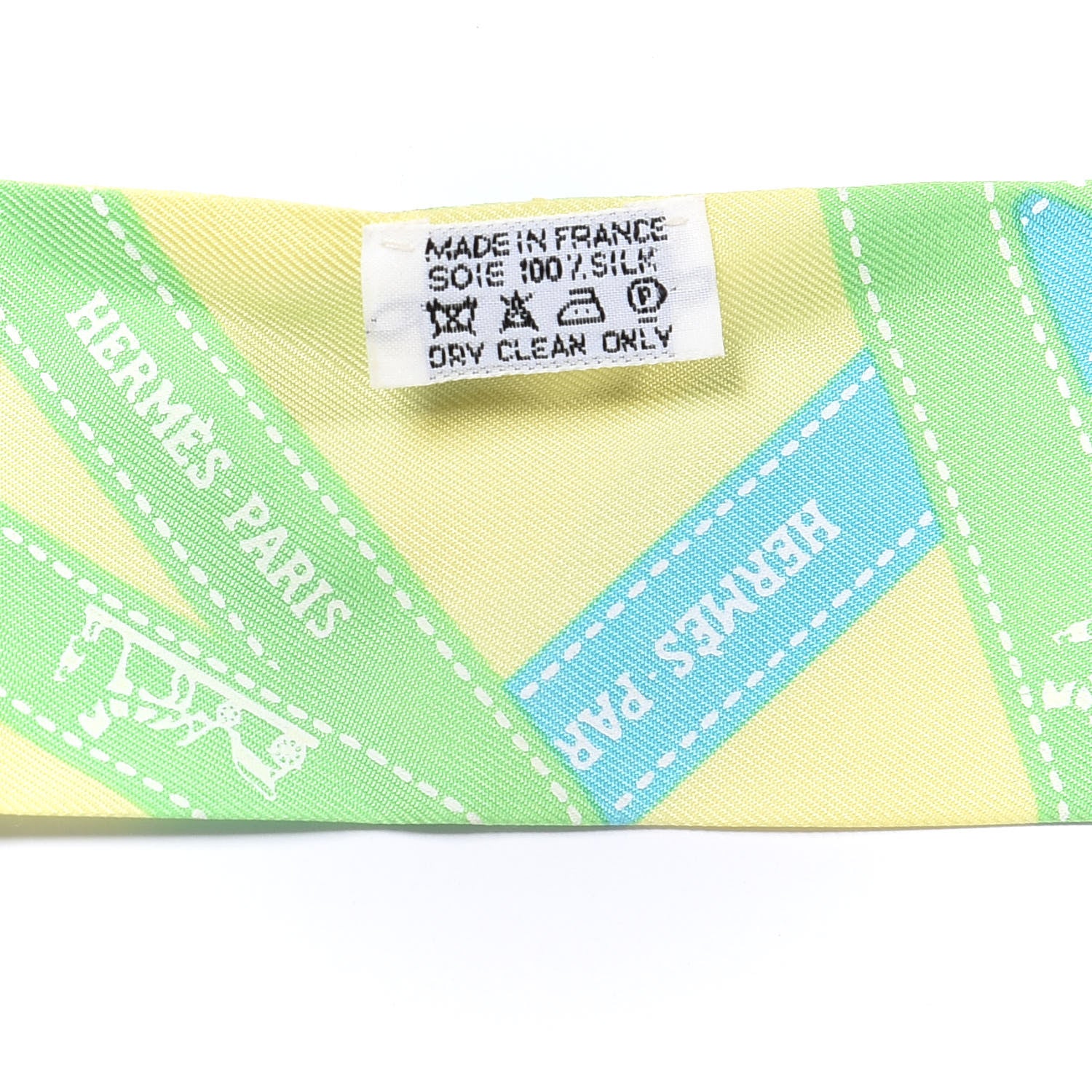 Hermes Silk Bolduc Twilly Citron Vert Vif Turquoise 2 of 4