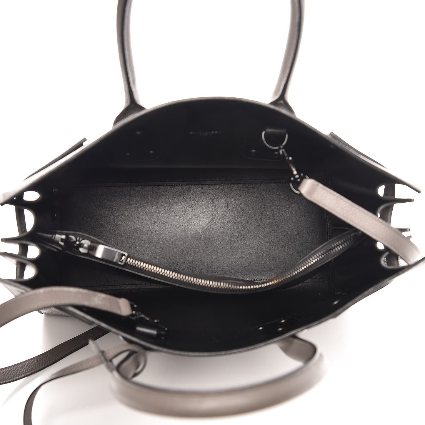 Grained Calfskin Small Sac De Jour Fog