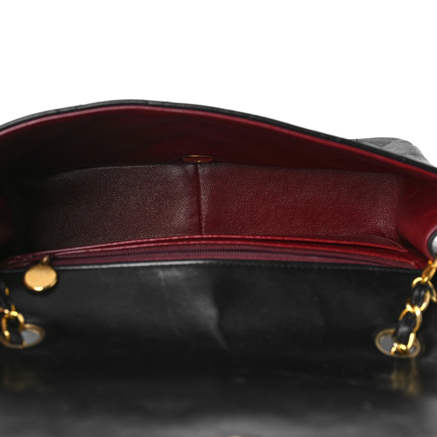 Lambskin Quilted Medium Single Flap Black