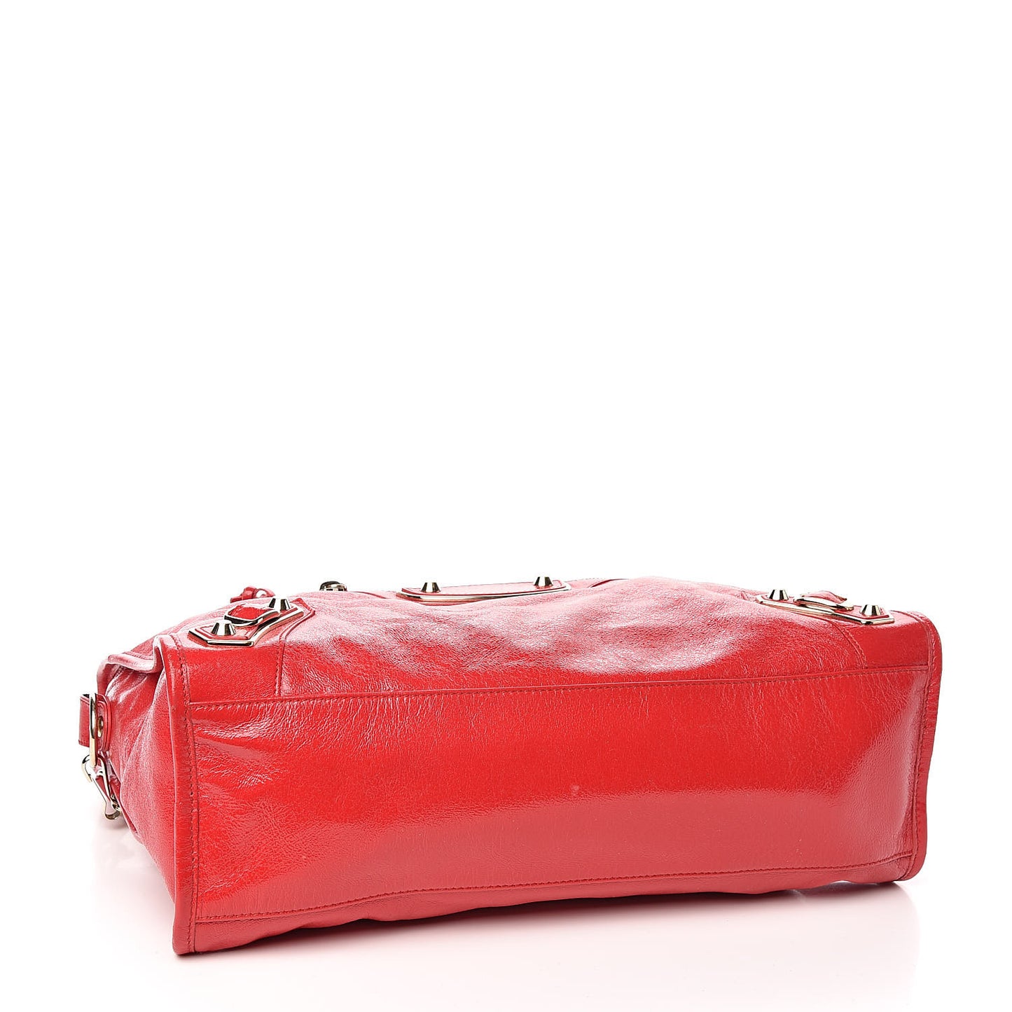 Glossy Nappa Gold Metallic Edge Hardware City Rouge Grenade