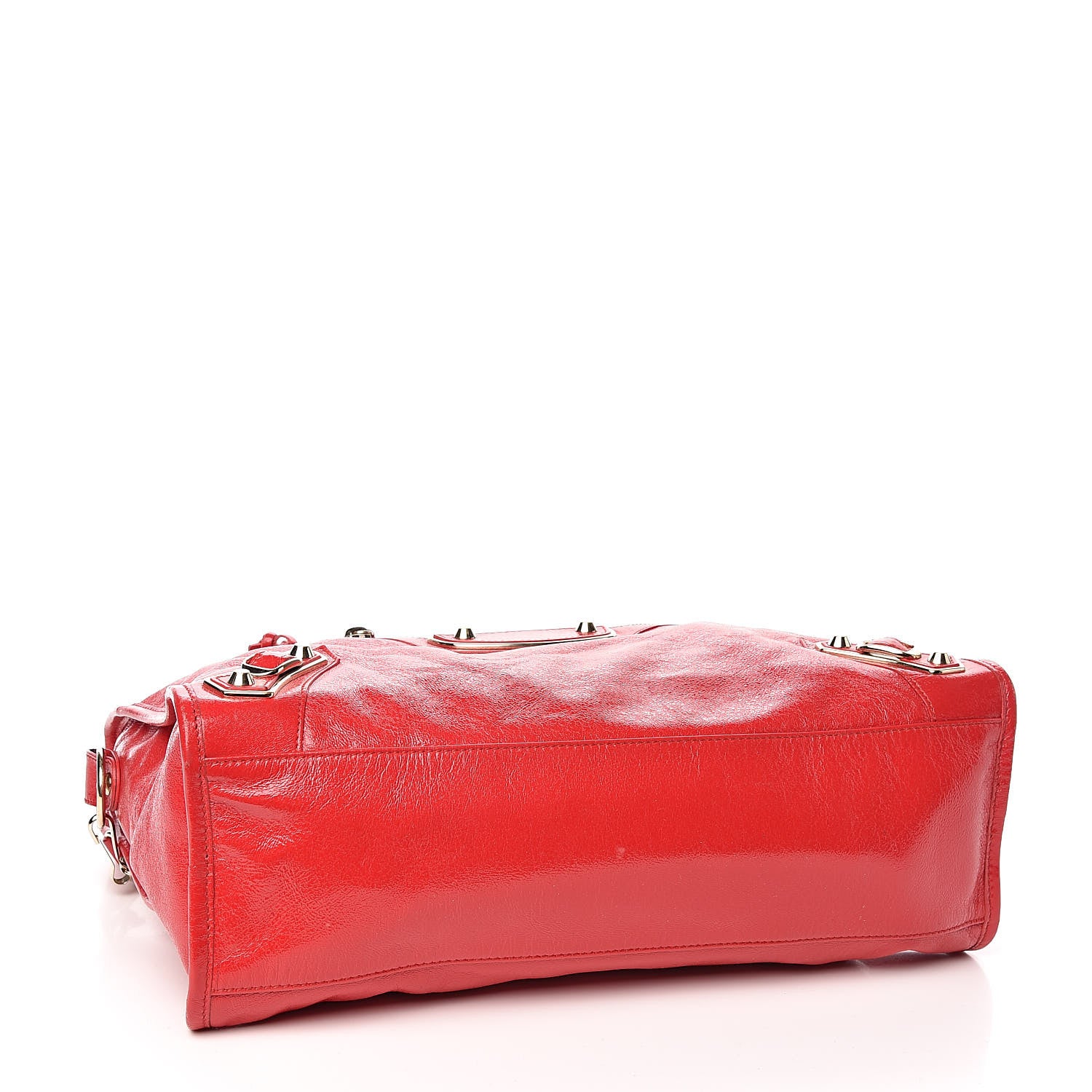 Balenciaga Glossy Nappa Gold Metallic Edge Hardware City Rouge Grenade 4 of 10