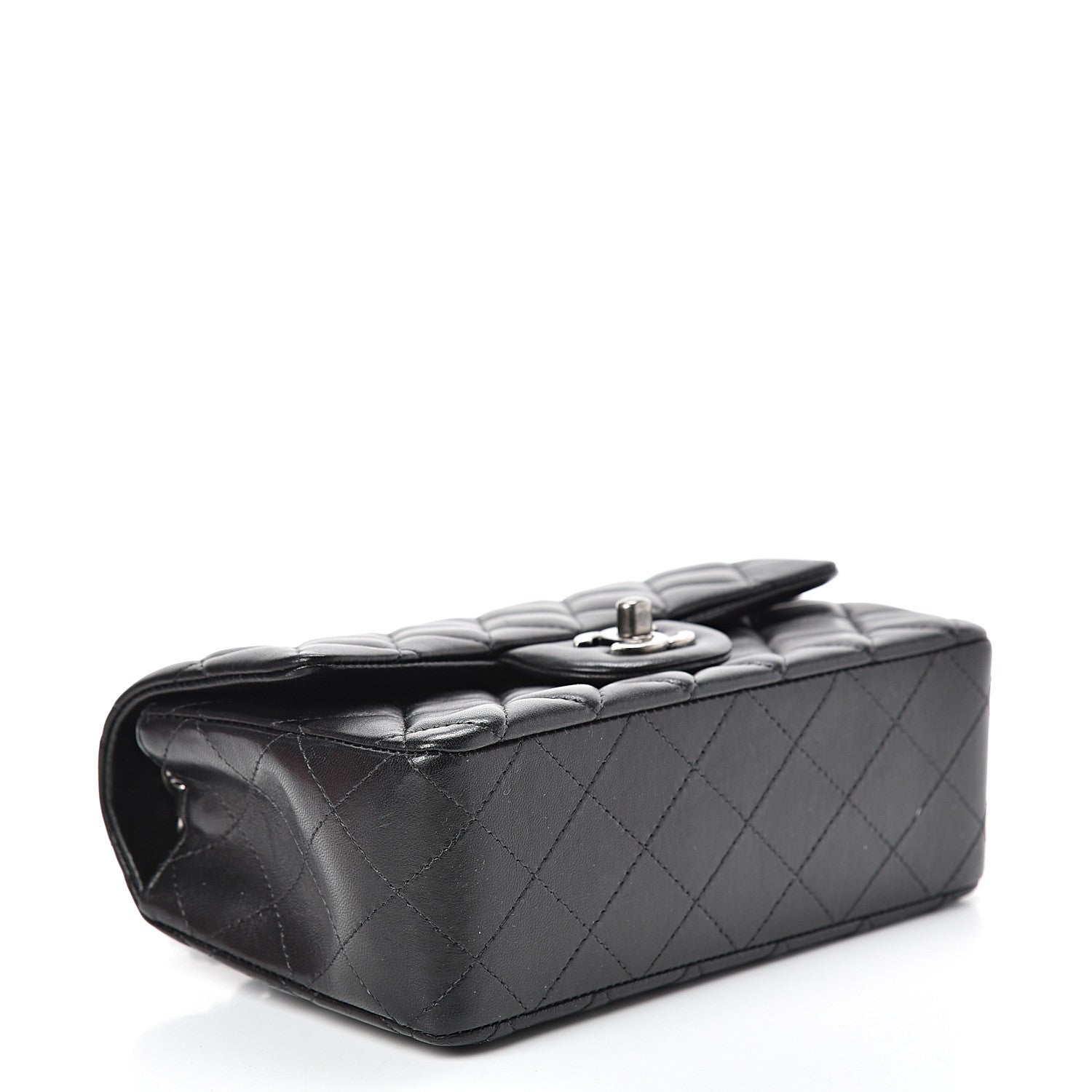 Chanel Lambskin Quilted Mini Rectangular Flap Black 3 of 11