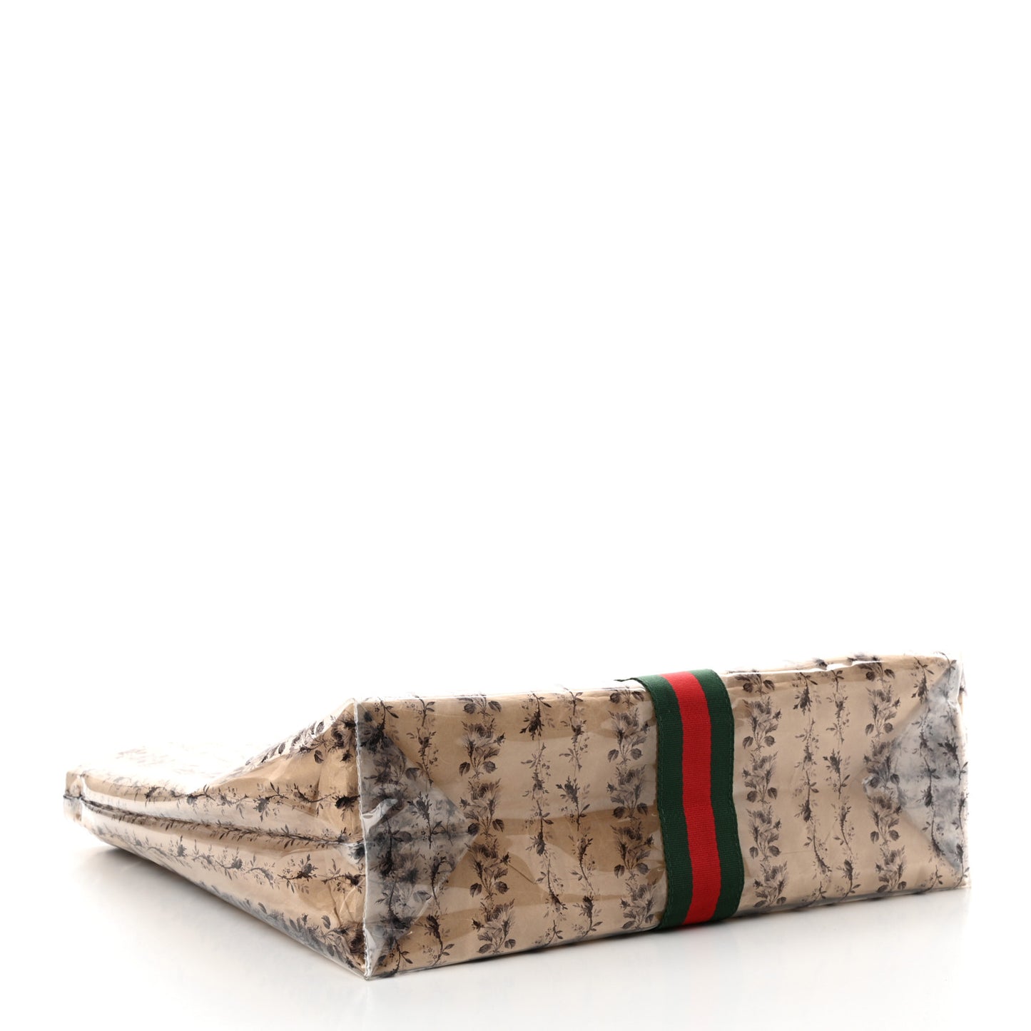 X COME DE GARCONS Plastic Web Floral Paper Shopper Tote