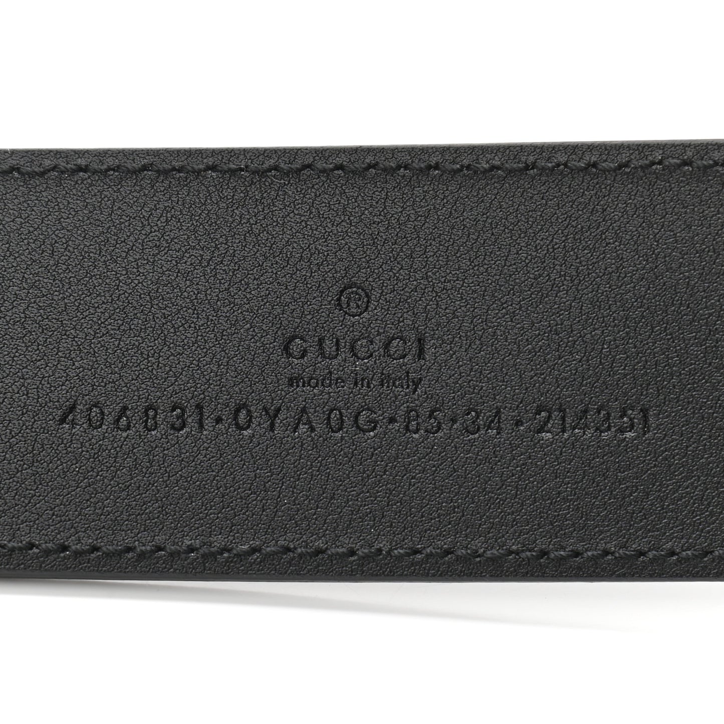 Plutone Calfskin Double G 40mm Belt 85 34 Black
