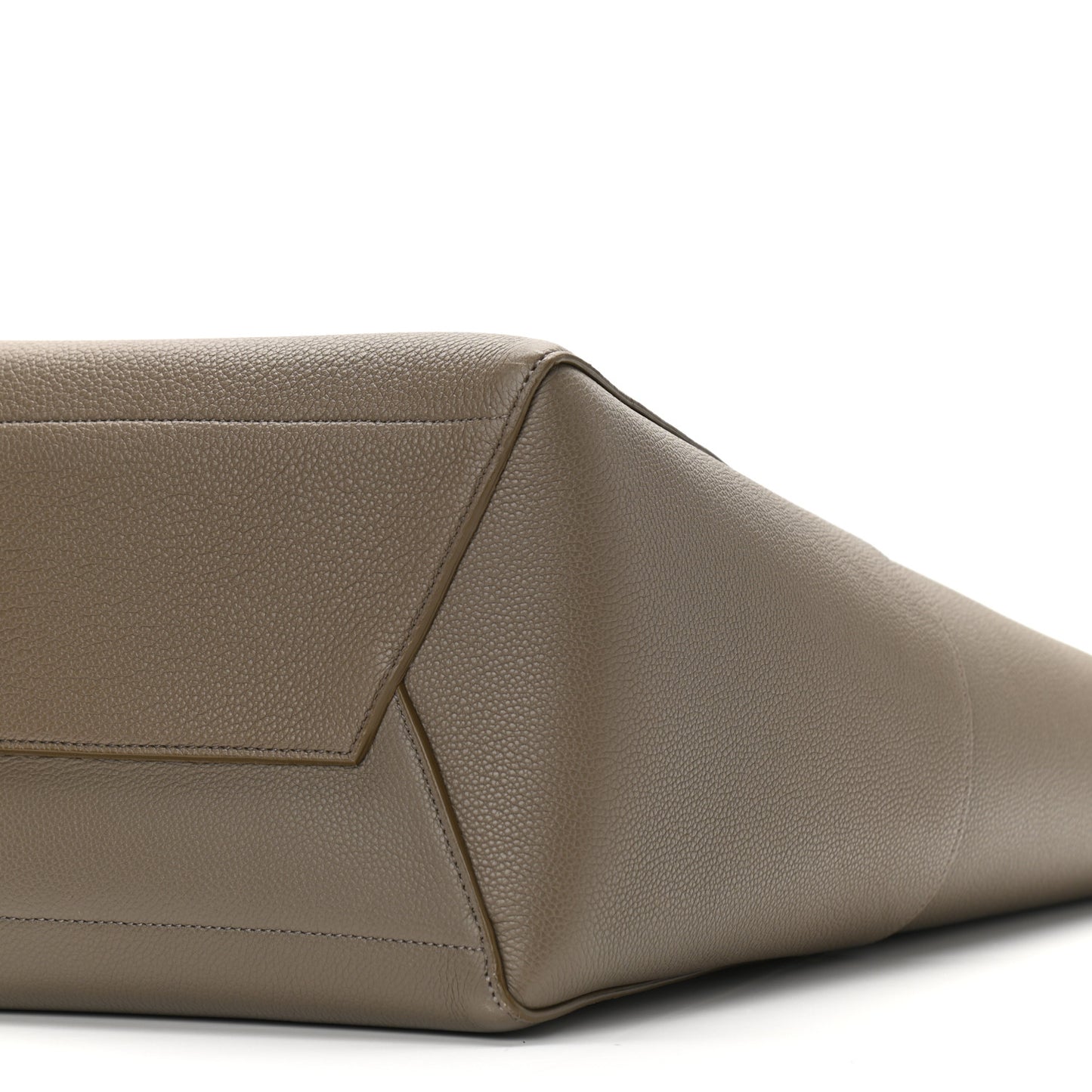 Soft Grained Calfskin Sangle Bucket Bag Taupe
