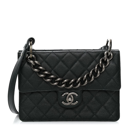 Chanel Caviar Quilted Medium Retro Class Flap Dark Green 1 of 11