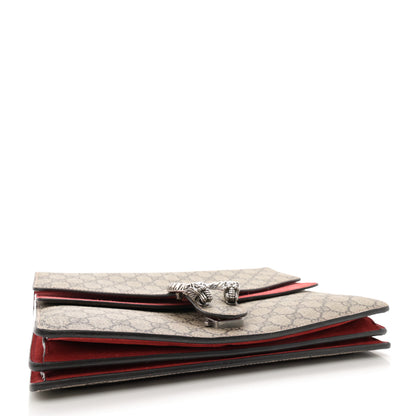 Gucci GG Supreme Monogram Suede Cudu Medium Dionysus Shoulder Bag Beige Ebony Vulcanic Red 4 of 16