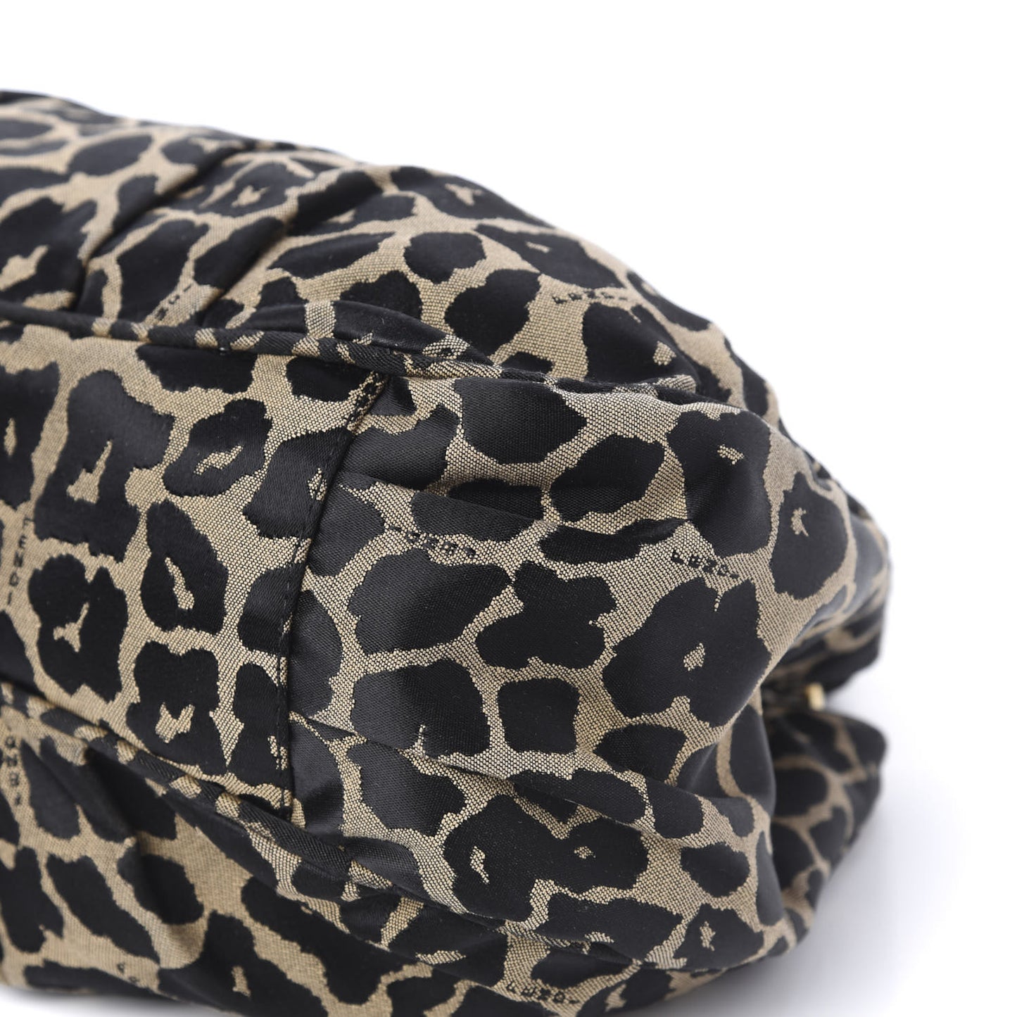 Jacquard Leopard Print Small Mia Tote Taupe Black