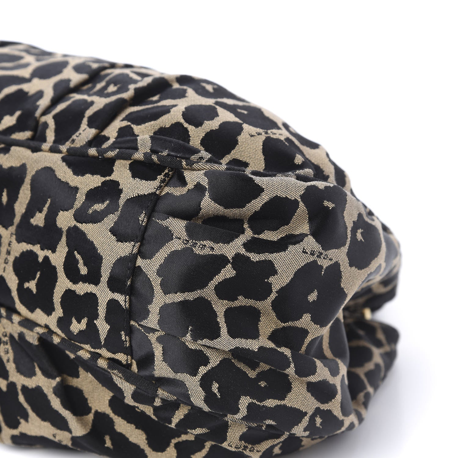 Fendi Jacquard Leopard Print Small Mia Tote Taupe Black 7 of 9