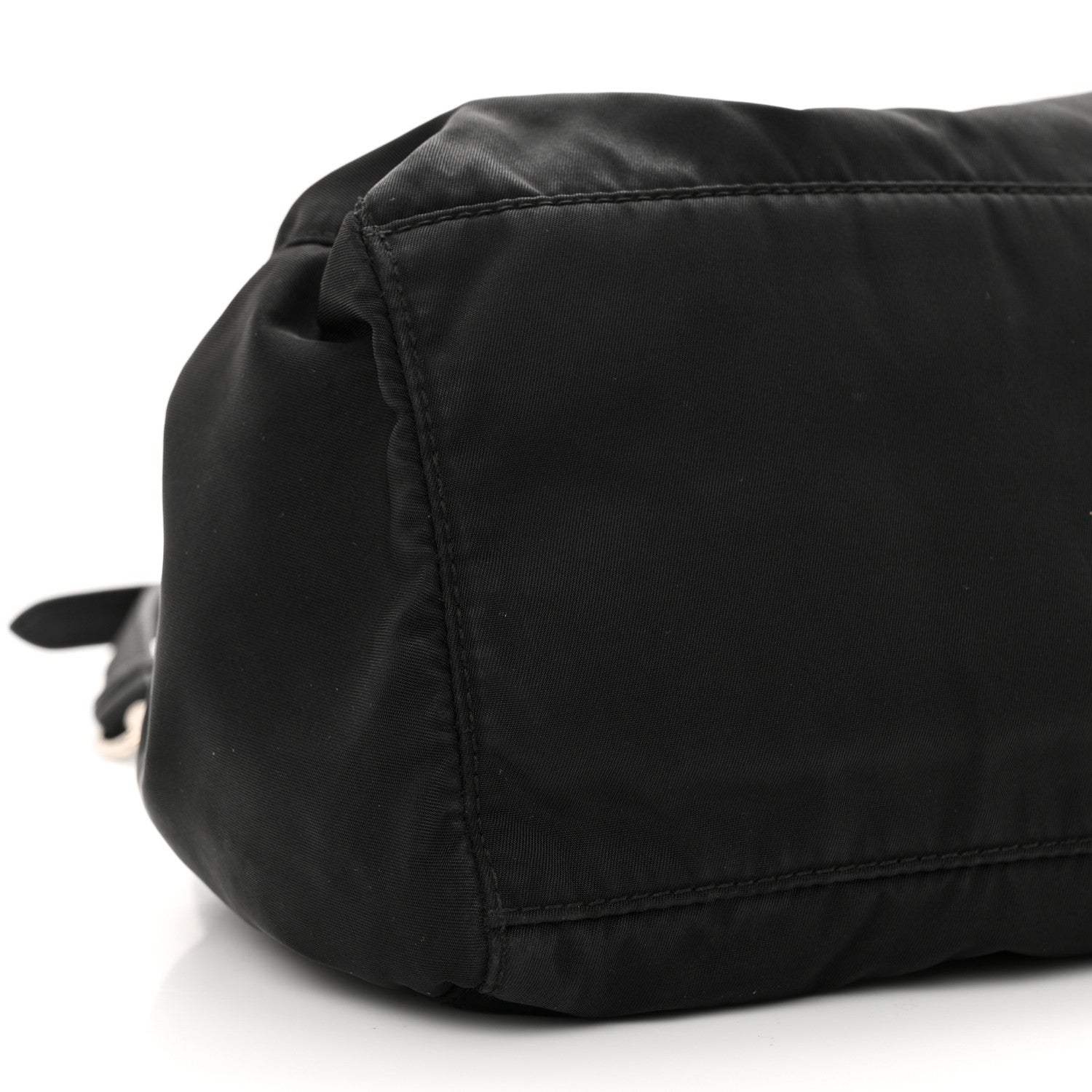 Prada Tessuto Nylon Bow Shoulder Bag Black 8 of 9