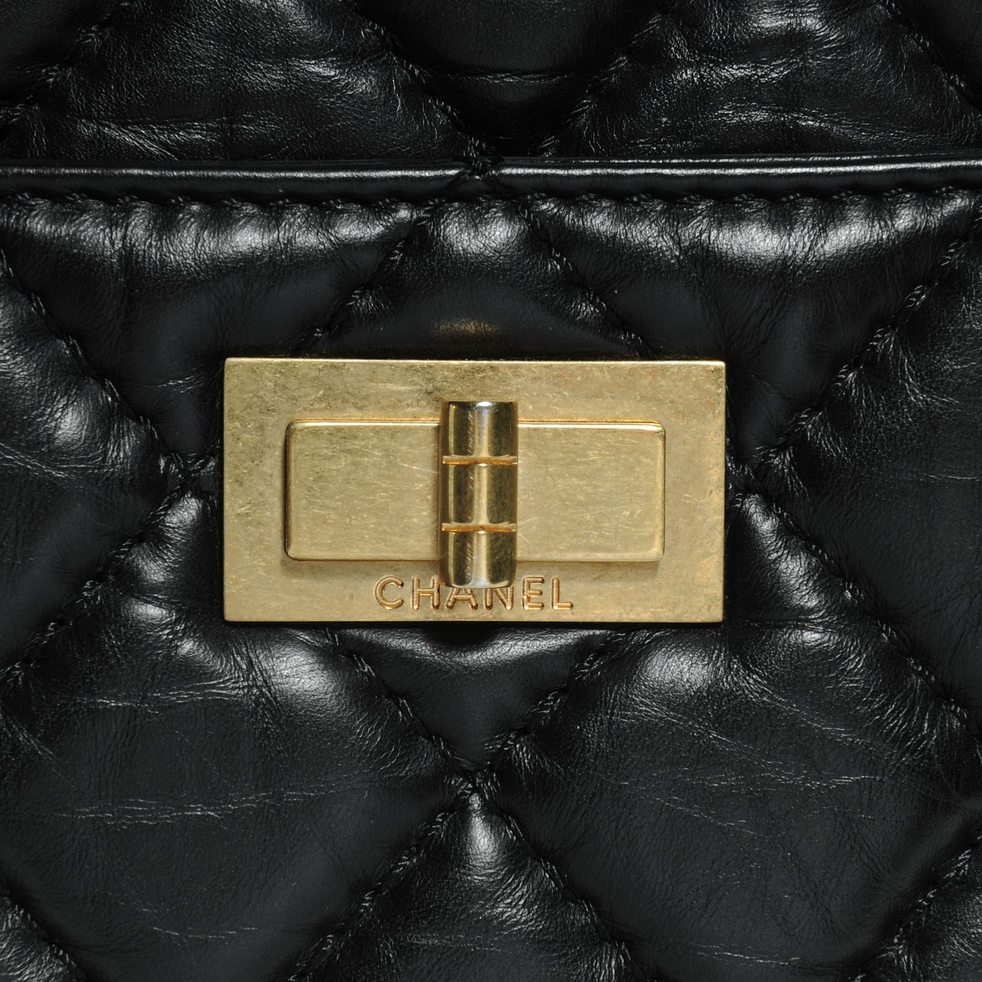 Chanel Aged Calfskin Quilted Large Reissue Camera Case Black 8 of 8