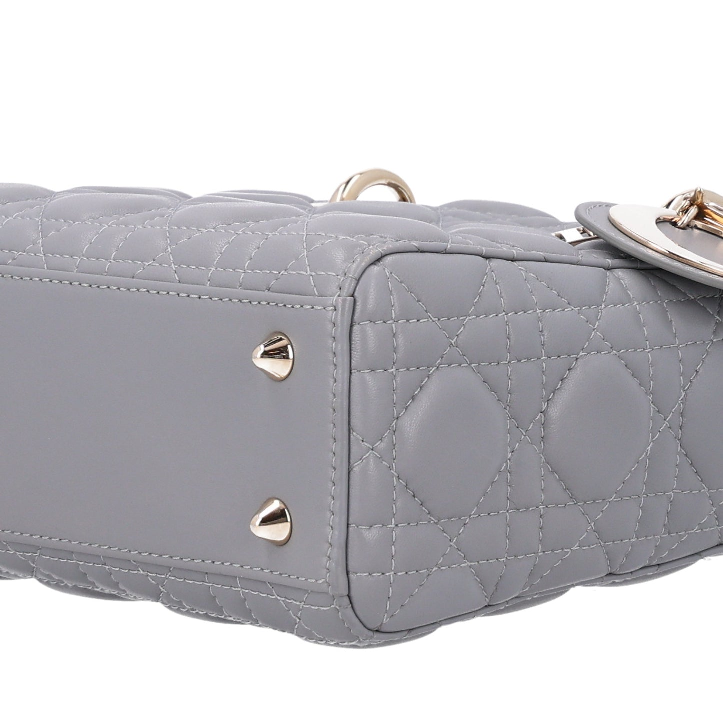 Lambskin Cannage Small My ABCDior Lady Dior Grey
