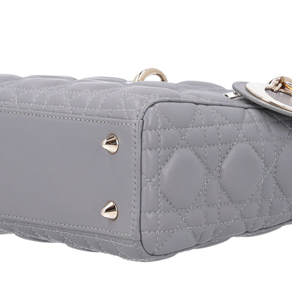 Christian Dior Lambskin Cannage Small My ABCDior Lady Dior Grey 10 of 10