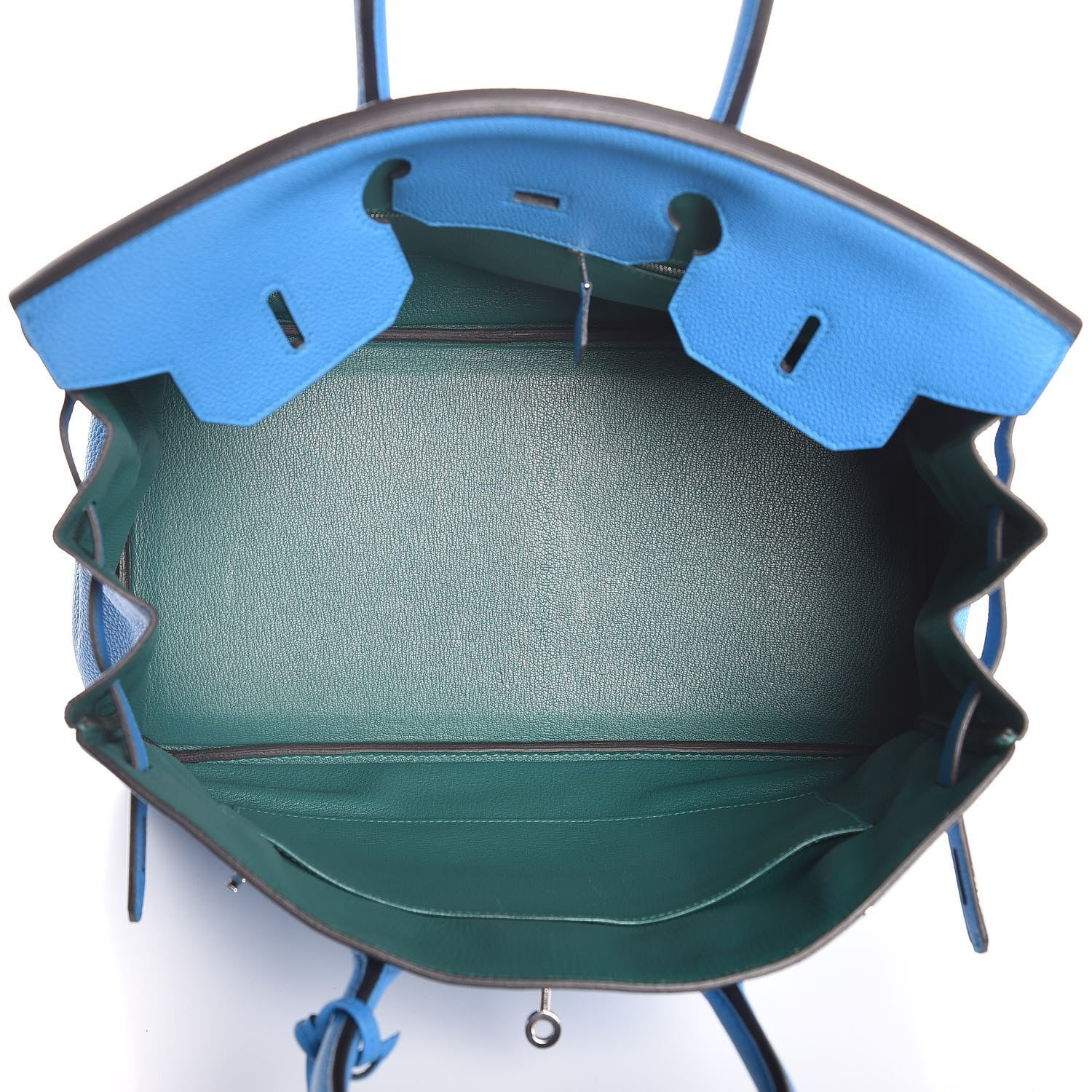 Hermes Togo Verso Birkin 35 Bleu Zanzibar Malachite 7 of 37