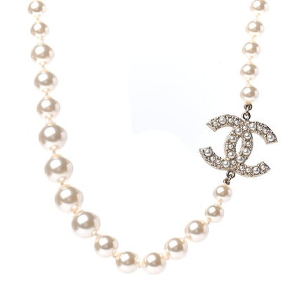 Chanel Pearl CC 100th Anniversary Necklace Light Gold 1 of 4