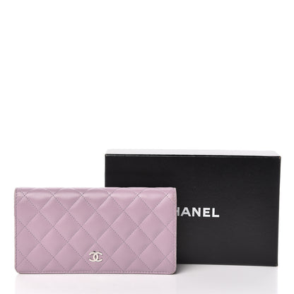 Chanel Lambskin Quilted Yen Wallet Lilac 14 of 14