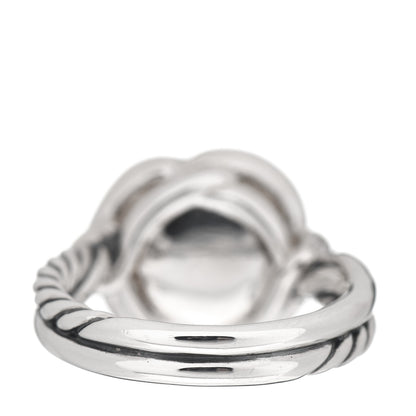 David Yurman Sterling Silver Diamond Pearl 11.5mm Ring 57 8 4 of 5