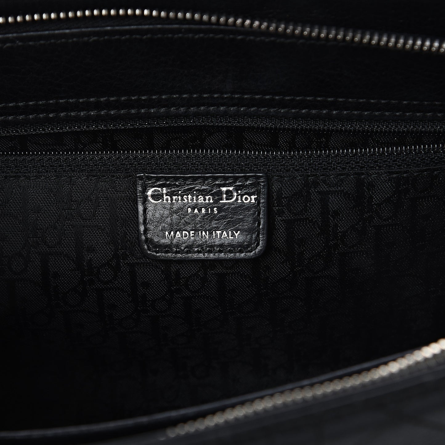 Calfskin Cannage Stitched East West Lady Dior Black