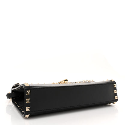 Valentino Garavani Vitello Medium Rockstud Flip Lock Crossbody Bag Black 4 of 9