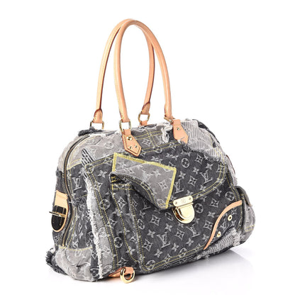 Louis Vuitton Denim Patchwork Bowly Black 3 of 7