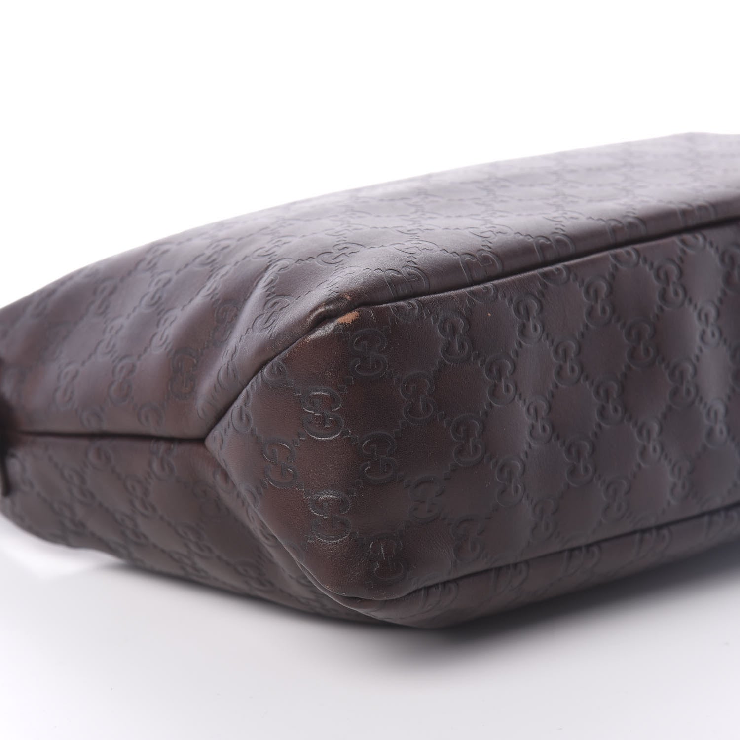 Gucci Guccissima Medium Horsebit Chain Hobo Dark Brown 7 of 8