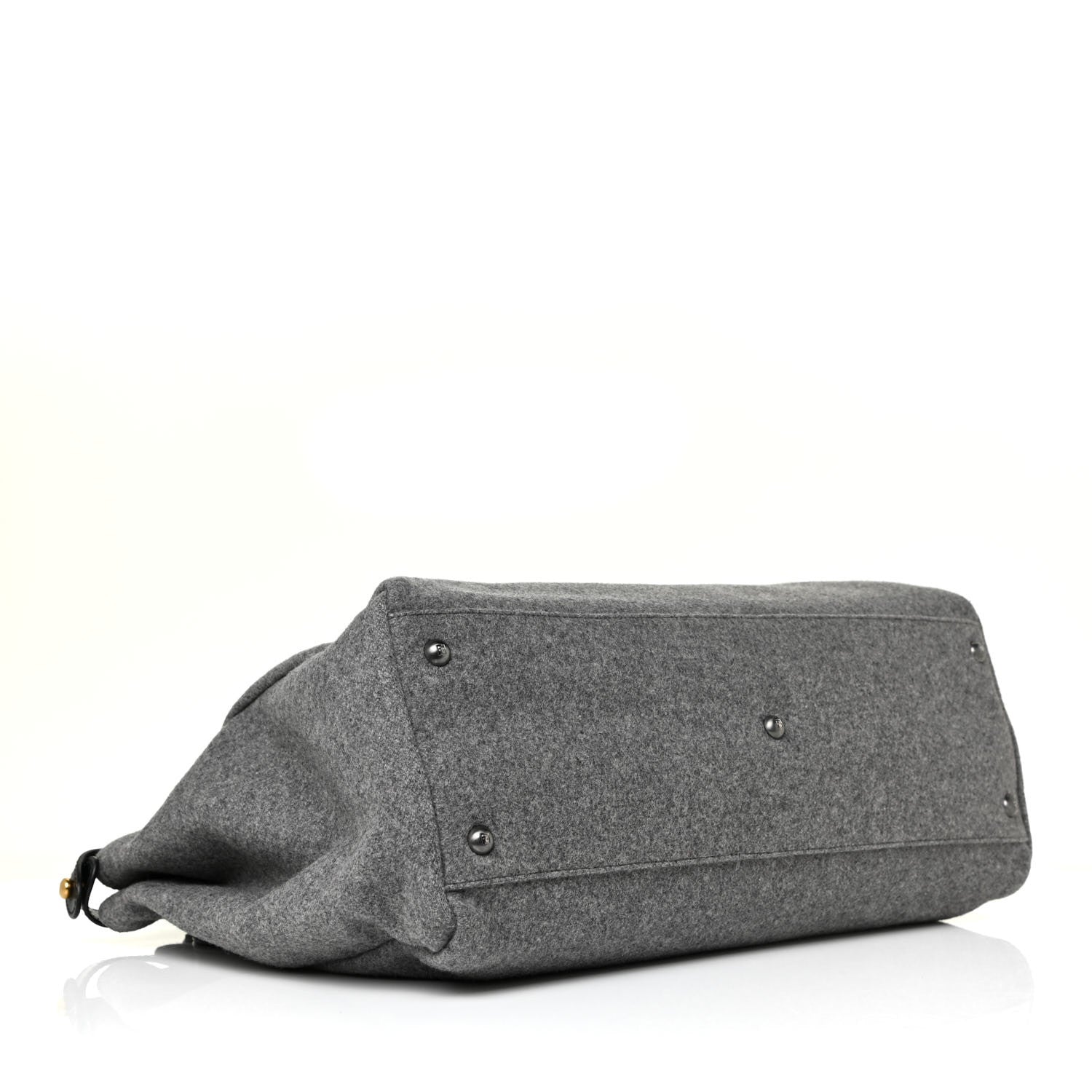 Fendi Flannel Large Peekaboo Iconic Satchel Grey 3 of 13