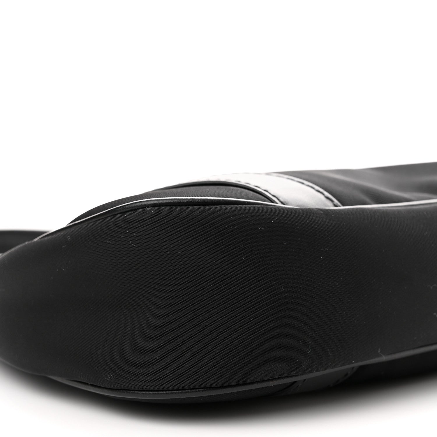 Prada Tessuto Nylon Soft Calfskin Shoulder Bag Black 9 of 10