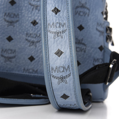 MCM Visetos Small Side Stud Stark Backpack Munich Blue 12 of 19